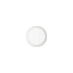 Ideal Lux Groove Led 1 Light Large Round Warm Recessed Spotlight Panel White - thumbnail 1