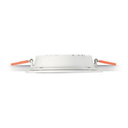 Ideal Lux Groove Led 1 Light Large Round Warm Recessed Spotlight Panel White - thumbnail 2