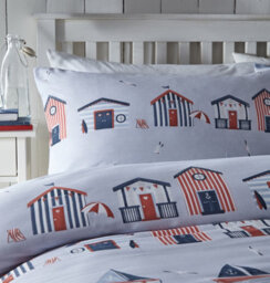 Portfolio Home Beach Huts King Duvet Cover And Pillowcases Set - thumbnail 2