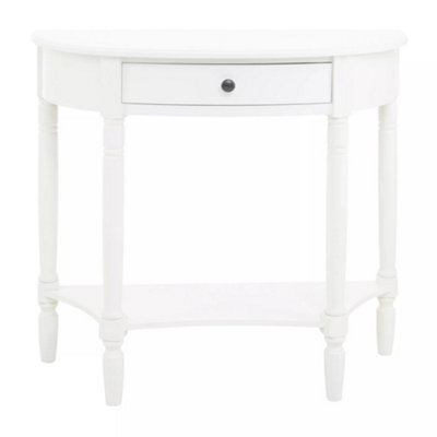 Orsina Sleek Semi Circle One Drawer Console Table, Contemporary Design Console Table For Livingroom, Versatile Table - image 1