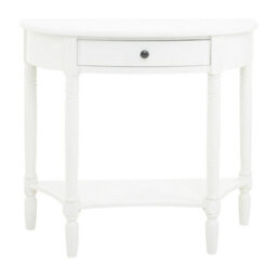 Orsina Sleek Semi Circle One Drawer Console Table, Contemporary Design Console Table For Livingroom, Versatile Table - thumbnail 8