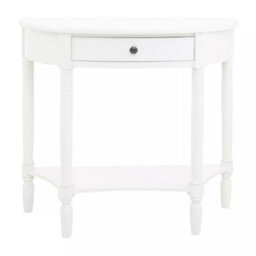 Orsina Sleek Semi Circle One Drawer Console Table, Contemporary Design Console Table For Livingroom, Versatile Table - thumbnail 1
