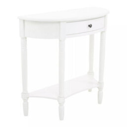 Orsina Sleek Semi Circle One Drawer Console Table, Contemporary Design Console Table For Livingroom, Versatile Table - thumbnail 2