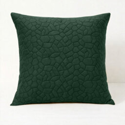 Ameha Emerald Embossed Pebbles Velvet Cushion Cover, 18X18 Inch, Ultra Soft, Breathable & Hypoallergenic