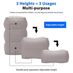 Grey  Inflatable Three Layer Footrest Leg Foot Rest - thumbnail 3