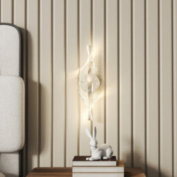 Homcom Led Wall Lamp 2 Pack, Modern Indoor Spiral Wall Light, Silver - thumbnail 8