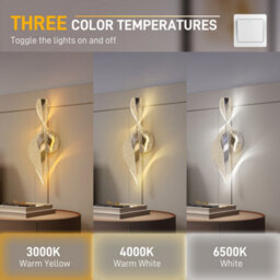 Homcom Led Wall Lamp 2 Pack, Modern Indoor Spiral Wall Light, Silver - thumbnail 4