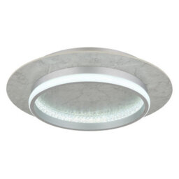 Luminosa Lighting Luminosa Mary 40Cm Integrated Led Semi Flush Ceiling Light Silver Colored Matt Led Dimmable 2700-6500K Remote Control Timer - thumbnail 5