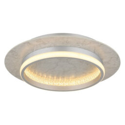 Luminosa Lighting Luminosa Mary 40Cm Integrated Led Semi Flush Ceiling Light Silver Colored Matt Led Dimmable 2700-6500K Remote Control Timer - thumbnail 4
