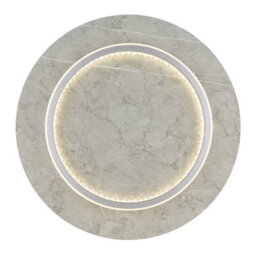 Luminosa Lighting Luminosa Mary 40Cm Integrated Led Semi Flush Ceiling Light Silver Colored Matt Led Dimmable 2700-6500K Remote Control Timer - thumbnail 3