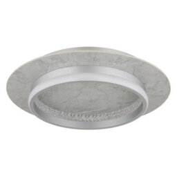 Luminosa Lighting Luminosa Mary 40Cm Integrated Led Semi Flush Ceiling Light Silver Colored Matt Led Dimmable 2700-6500K Remote Control Timer - thumbnail 2