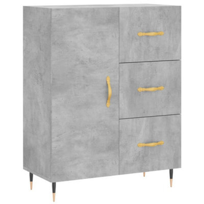 Berkfield Classic Sideboard Concrete Grey 69.5X34X90 Cm Engineered Wood - image 1