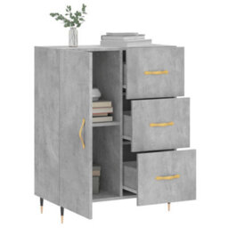 Berkfield Classic Sideboard Concrete Grey 69.5X34X90 Cm Engineered Wood - thumbnail 4