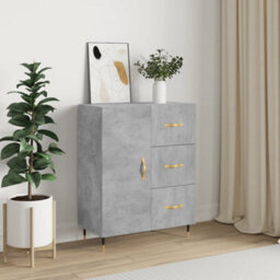 Berkfield Classic Sideboard Concrete Grey 69.5X34X90 Cm Engineered Wood - thumbnail 2