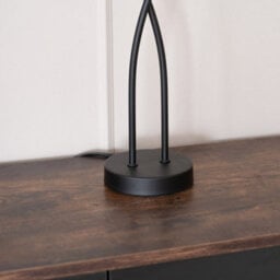 Valuelights Maya 2 Way Curved Arm Cross Over Matt Black Table Lamp For Living Room Hallway Bedside Light - thumbnail 4
