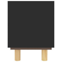 Berkfield Classic Tv Cabinet Black 105X30X40 Cm Solid Wood Pine&natural Rattan - thumbnail 5
