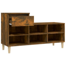 Walplus Shoe Cabinet Smoked Oak 102X36X60 Cm Engineered Wood - thumbnail 7