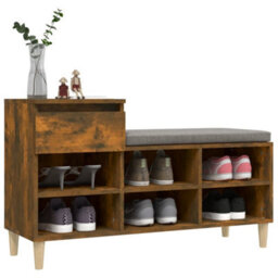 Walplus Shoe Cabinet Smoked Oak 102X36X60 Cm Engineered Wood - thumbnail 4