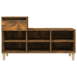 Walplus Shoe Cabinet Smoked Oak 102X36X60 Cm Engineered Wood - thumbnail 6