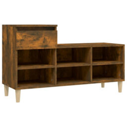 Walplus Shoe Cabinet Smoked Oak 102X36X60 Cm Engineered Wood - thumbnail 2