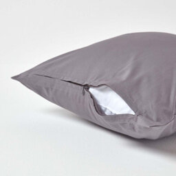 Homescapes Dark Grey Continental Pillowcase Egyptian Cotton 200 Tc, 40 X 40Cm - thumbnail 3