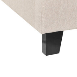 Beliani Everlume 3Ft Single Bed Frame Beige Linen-Look Fabric Slatted Bed Without Headboard - thumbnail 8