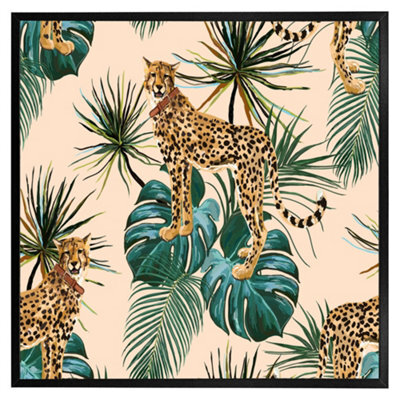 "Andrew Lee Tropical Cheetah (Picutre Frame) / 12X12"" / Brown" - image 1