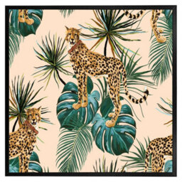 "Andrew Lee Tropical Cheetah (Picutre Frame) / 12X12"" / Brown" - thumbnail 7
