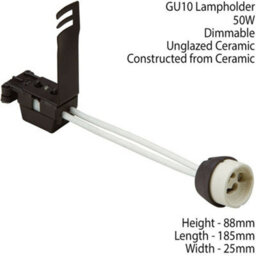 50W Max Gu10 Light Bulb Holder Cable & Box Led Downlight Ceiling Lamp Connector - thumbnail 2