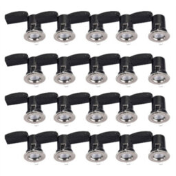 First Choice Lighting Set Of 20 Fire Rated Downlights - Brushed Chrome Fixed Gu10 Recessed - thumbnail 1