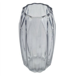 Leaf Glass Vase Clear Contemporary Glass Vase 30Cm Botanik - thumbnail 3