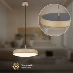 Briloner Coffee Beige Pendant Ceiling Light Led 14.5W 1800Lm Warm White 3000K Kitchen Dining Table - thumbnail 2