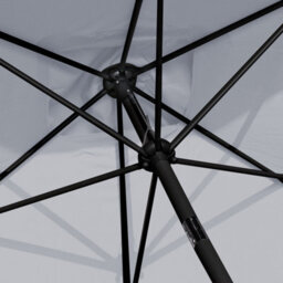 VRUC Outdoor 2X3M Parasol - Crank Up & Tilt Garden Parasol Umbrella Grey And Base - thumbnail 4