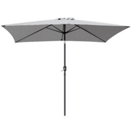 VRUC Outdoor 2X3M Parasol - Crank Up & Tilt Garden Parasol Umbrella Grey And Base - thumbnail 2