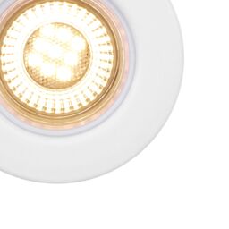 GoodHome Hodgkin Matt White Fixed Led Fire-Rated Warm White Downlight Ip65, Pack Of 6 - thumbnail 4