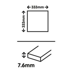 GoodHome Cirque Black Matt Stone Effect Textured Ceramic Indoor Floor Tile, Pack Of 9, (L)333mm (W)333mm - thumbnail 5