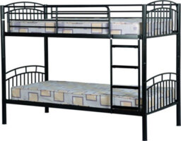 Seconique Ventura 3Ft Bunk Bed Black Finish Can Be Used As Two Beds