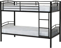 Seconique Ventura 3Ft Bunk Bed Black Finish Can Be Used As Two Beds - thumbnail 2