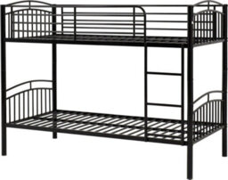 Seconique Ventura 3Ft Bunk Bed Black Finish Can Be Used As Two Beds - thumbnail 4