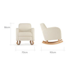 CuddleCo Etta Boucle Nursing Chair - Off White - thumbnail 8