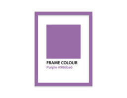 A5 Purple Picture Frame With Mount For A6 (10.5 X 14.8Cm - 4.1 X 5.8In) Poster, Photo, Artwork, Or Print. - thumbnail 3