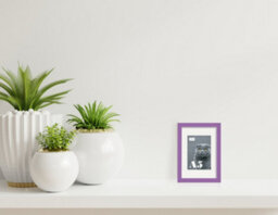 A5 Purple Picture Frame With Mount For A6 (10.5 X 14.8Cm - 4.1 X 5.8In) Poster, Photo, Artwork, Or Print. - thumbnail 4