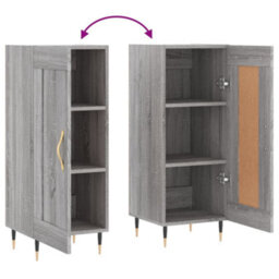 Berkfield Modern Sideboard Grey Sonoma 34.5X34X90 Cm Engineered Wood - thumbnail 9