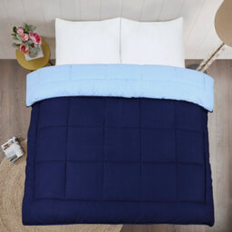 Sleepynights 13.5 Tog Box Reversible Coverless Polycotton Duvet Navy And Sky Blue - thumbnail 4