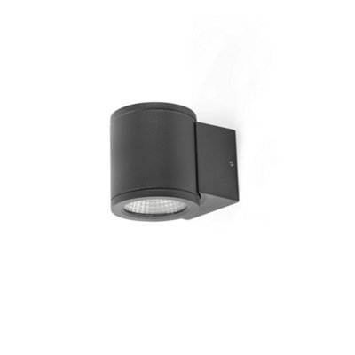 Luminosa Lighting Luminosa Tond 1 Light Dark Grey Led Wall Lamp 2700K 6W 2700K Ip54