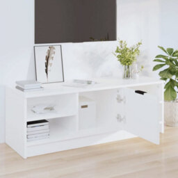 Berkfield Classic Tv Cabinet White 102X35.5X36.5 Cm Engineered Wood - thumbnail 3