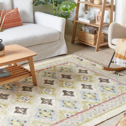 Beliani Handwoven Multicolour Jute Rug 140 X 200 Cm With Tassels - thumbnail 2