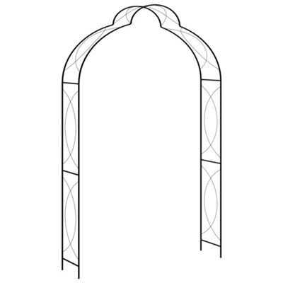 Vidaxl Garden Arch Black 150X34X240 Cm Iron - image 1