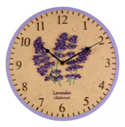 "Smart Garden Products Smart Garden Outdoor Lavender Wall Clock 12"" - Battery Powered Outside Garden Clock" - thumbnail 1