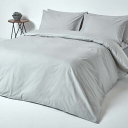 Homescapes Silver Grey Egyptian Cotton Fitted Sheet 200 Tc, Small Double - thumbnail 4